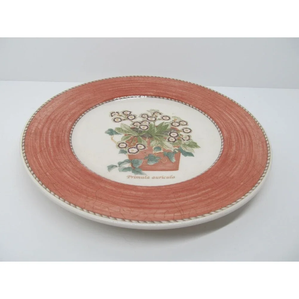 Wedgwood Queen's Ware England Sarah's Garden Primula Auricula Salad Plate 8